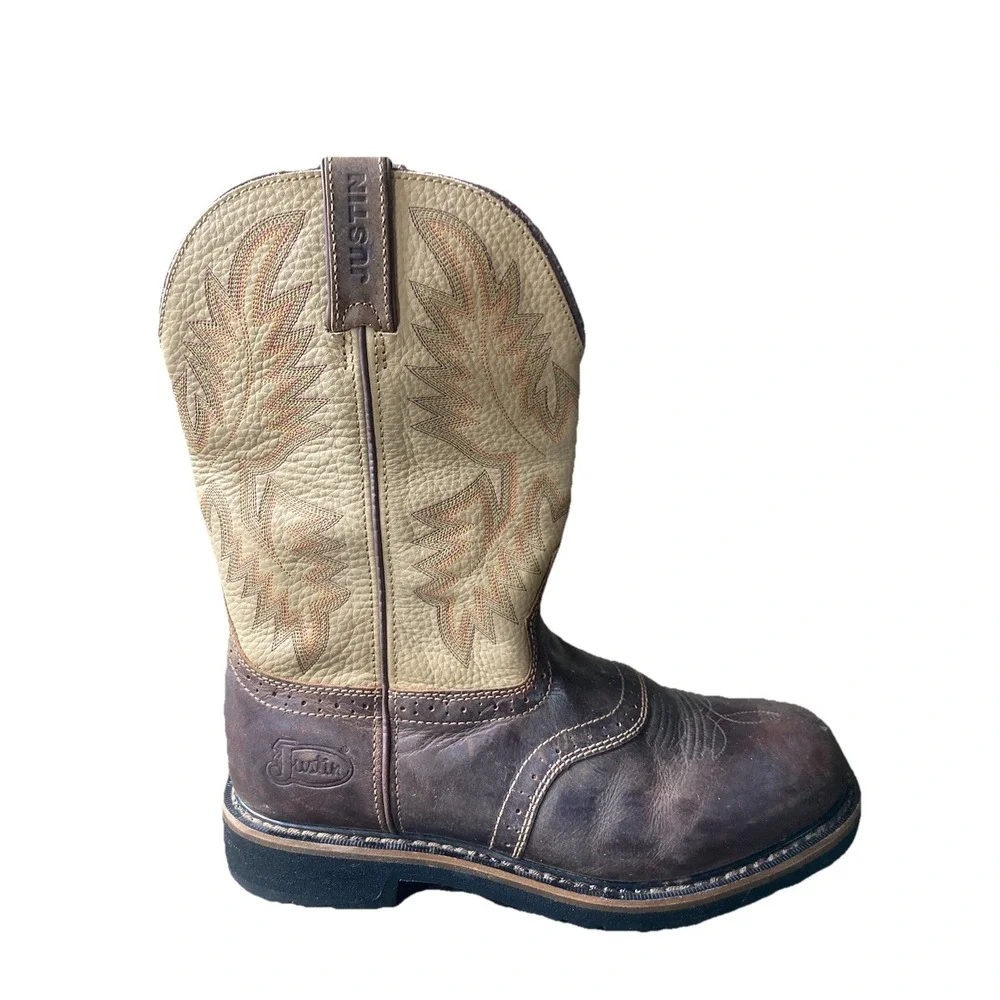 Justin Original Workboots Mens 11 EE Superintendent 11 Inch Work Brown SE4660